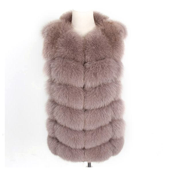 2021 new genuine 68cm natural fox skin vest sleeves fur keep thin skirt fit park coat yt4a, Black
2021 new genuine 68cm natural fox skin vest sleeves fur keep thin skirt fit park coat yt4a, Black