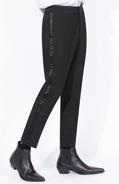 men's pants 2021 clothing hair stylist fashion smart side trim casual plus size singer costumes, Black
men's pants 2021 clothing hair stylist fashion smart side trim casual plus size singer costumes, Black