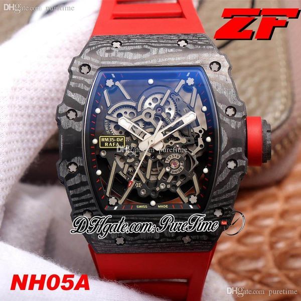 2020 zf v3 rm035-02 real ntpt carbon fiber case nh05a automatic mens watch skeleton dial edition red rubber strap new puretime b9x a1, Slivery;brown
2020 zf v3 rm035-02 real ntpt carbon fiber case nh05a automatic mens watch skeleton dial edition red rubber strap new puretime b9x a1, Slivery;brown