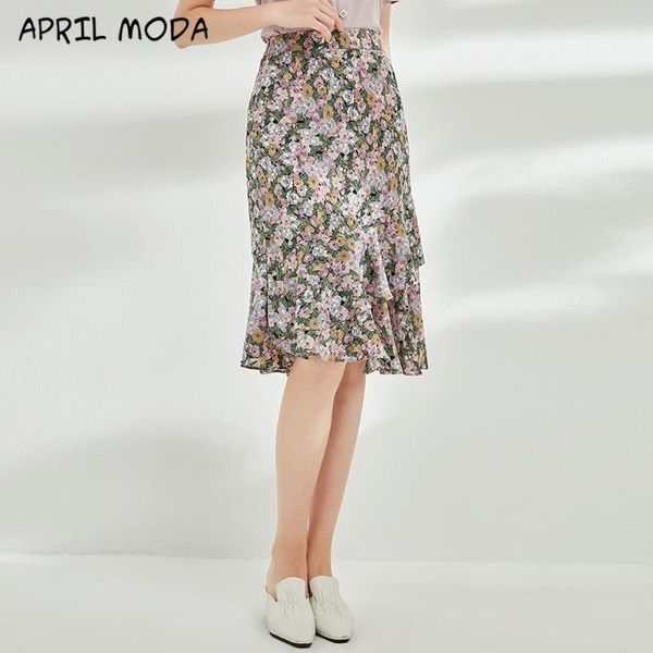 2020 summer new women vintage floral print long skirt chiffon bohemian vacation beach mermaid falda elastic waist skirts1, Black
2020 summer new women vintage floral print long skirt chiffon bohemian vacation beach mermaid falda elastic waist skirts1, Black