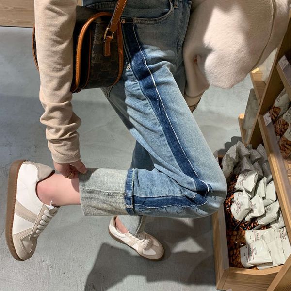 straight tube loose jeans women's autumn / winter 2020 new slim versatile pants high waist korean capris fashion, Blue