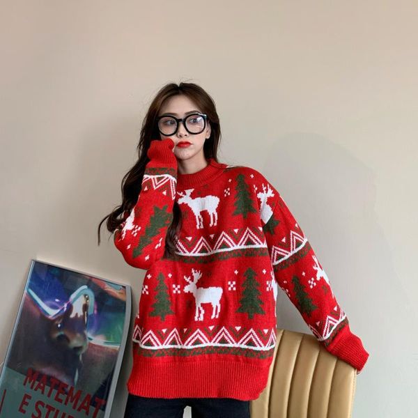 women's sweaters aecu 2021 women christmas sweater winter ugly warm knitted jumpers knitwear snowflake elk print and pullovers, White;black
women's sweaters aecu 2021 women christmas sweater winter ugly warm knitted jumpers knitwear snowflake elk print and pullovers, White;black