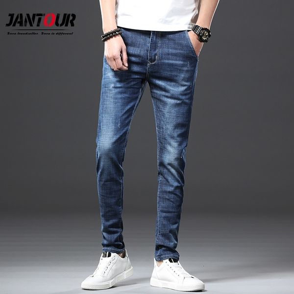jantour brand new men's slim fit elastic jeans fashion business classic style skinny jeans denim pants trousers male 201111, Blue
jantour brand new men's slim fit elastic jeans fashion business classic style skinny jeans denim pants trousers male 201111, Blue