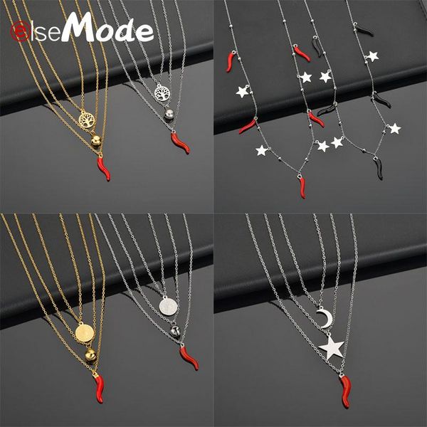 pendant necklaces elsemade star moon necklace for women jewelry stainless steel tree of life chili bell bangle & bracelet gift, Silver
pendant necklaces elsemade star moon necklace for women jewelry stainless steel tree of life chili bell bangle & bracelet gift, Silver