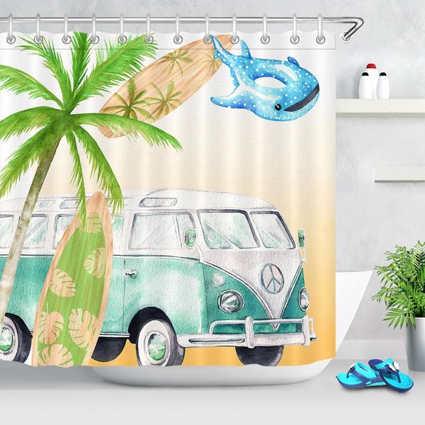 retro old bus surfboard shower curtains coconut tree summer home decor waterproof polyester fabric shower curtain for bathroom
retro old bus surfboard shower curtains coconut tree summer home decor waterproof polyester fabric shower curtain for bathroom