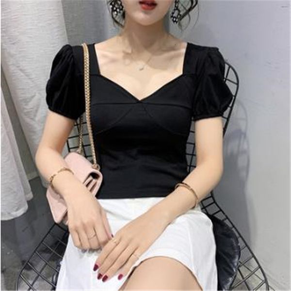 2021 hang solid candy thin bubble with garnish on v summer new short french all-around t-shirt for women bbuy, White
2021 hang solid candy thin bubble with garnish on v summer new short french all-around t-shirt for women bbuy, White