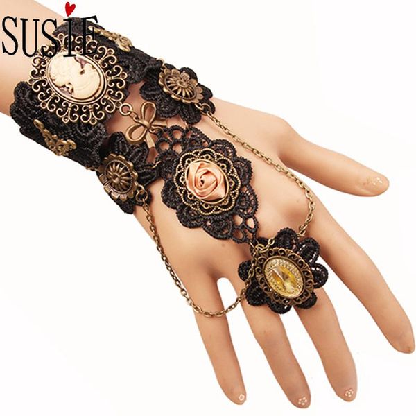 link, chain love susie vintage bracelets for women hands accessories lace luxury female party jewelry, Black
link, chain love susie vintage bracelets for women hands accessories lace luxury female party jewelry, Black