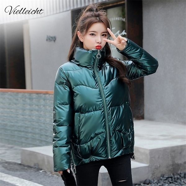 vielleicht autumn women's winter coats fashion silver stand collar parkas winter jacket women pockets padded cotton coat 201120, Black
vielleicht autumn women's winter coats fashion silver stand collar parkas winter jacket women pockets padded cotton coat 201120, Black