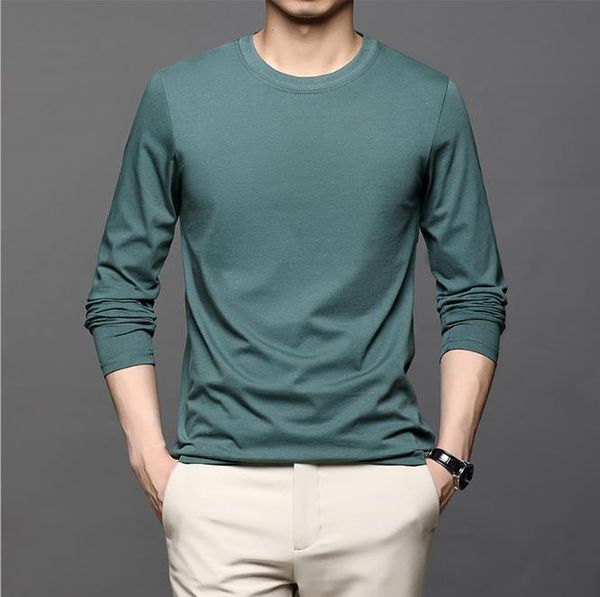autumn mens designer tshirts solid color long sleeved crew neck slim tees fashion casual male clothing, White;black
autumn mens designer tshirts solid color long sleeved crew neck slim tees fashion casual male clothing, White;black