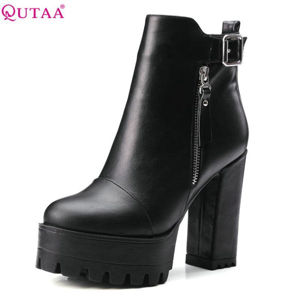 boots qutaa 2021 women ankle zipper design square high heel platform round toe westrn style motorcycle size 34-42, Black
boots qutaa 2021 women ankle zipper design square high heel platform round toe westrn style motorcycle size 34-42, Black