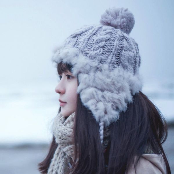 beanie/skull caps winter hat snow wool knitted plush warm female lei feng ear protection autumn northeast cover, Blue;gray
beanie/skull caps winter hat snow wool knitted plush warm female lei feng ear protection autumn northeast cover, Blue;gray