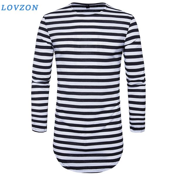 autumn spring men round neck long sleeve extended arc hem striped t-shirt slim fit tees casual male, White;black
autumn spring men round neck long sleeve extended arc hem striped t-shirt slim fit tees casual male, White;black