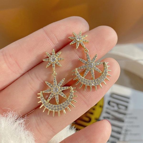 stud japanese&korea delicate jewelry 14k real gold flower zircon star earrings for women luxury gift, Golden;silver
stud japanese&korea delicate jewelry 14k real gold flower zircon star earrings for women luxury gift, Golden;silver