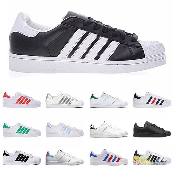 mens casual shoes stan smith womens flat sneakers black white navy blue oreo rainbow fashion superstars outdoor sports trainers, White;red
mens casual shoes stan smith womens flat sneakers black white navy blue oreo rainbow fashion superstars outdoor sports trainers, White;red