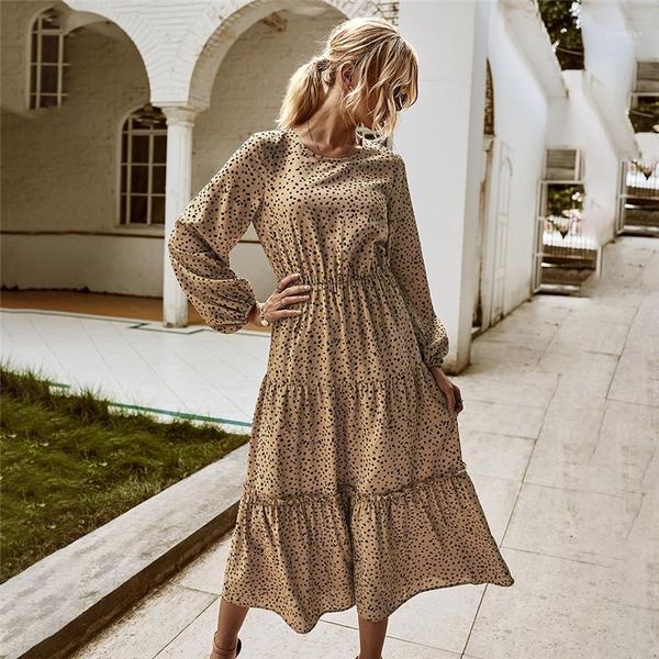 2020 new autumn winter dot print dress women casual patchwork o-neck high wasit full sleeve long dress1, Black;gray
2020 new autumn winter dot print dress women casual patchwork o-neck high wasit full sleeve long dress1, Black;gray