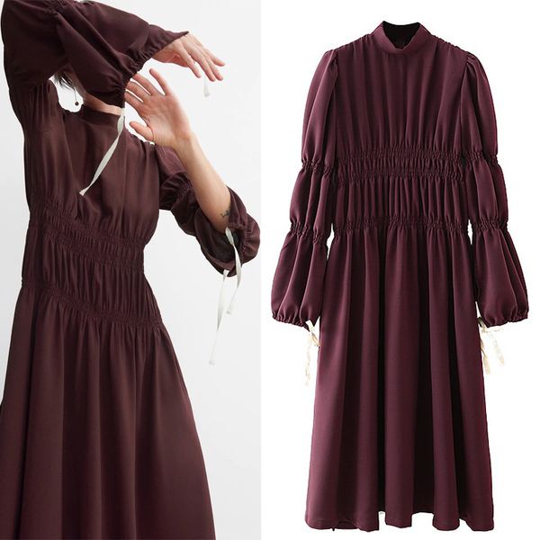 2021 new art deco pottery midi women autumn high neck long puff sleeve elastic ruched dress woman pleated elegant dresses 5ybv, Black;gray
2021 new art deco pottery midi women autumn high neck long puff sleeve elastic ruched dress woman pleated elegant dresses 5ybv, Black;gray
