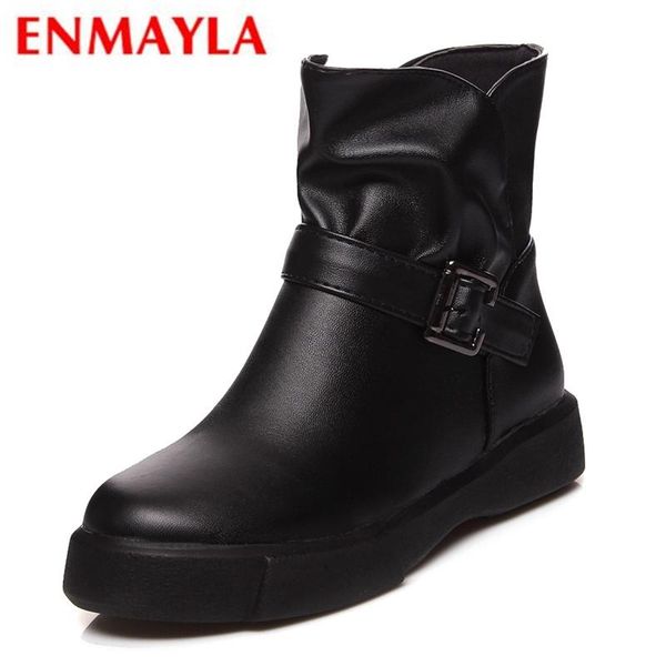 boots enmayla round toe ankle women slip-on 2021 shoes winter zapatos de mujer big size 34-43 ly066, Black 
boots enmayla round toe ankle women slip-on 2021 shoes winter zapatos de mujer big size 34-43 ly066, Black