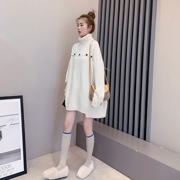 2021 new sweater plus velvet/no velvet mid-length female turtleneck all-match loose-fitting lazy mesh agw1, White;black
2021 new sweater plus velvet/no velvet mid-length female turtleneck all-match loose-fitting lazy mesh agw1, White;black