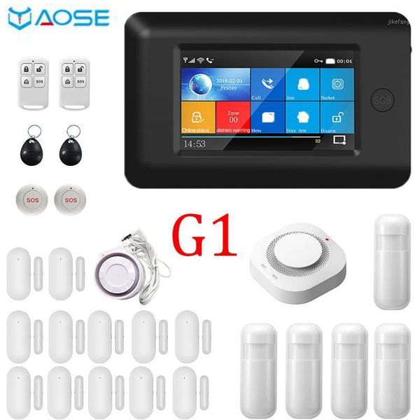 yaose 4.3inch full touch screen wireless wifi gsm home security alarm system with smoke detector sos button kits1
yaose 4.3inch full touch screen wireless wifi gsm home security alarm system with smoke detector sos button kits1