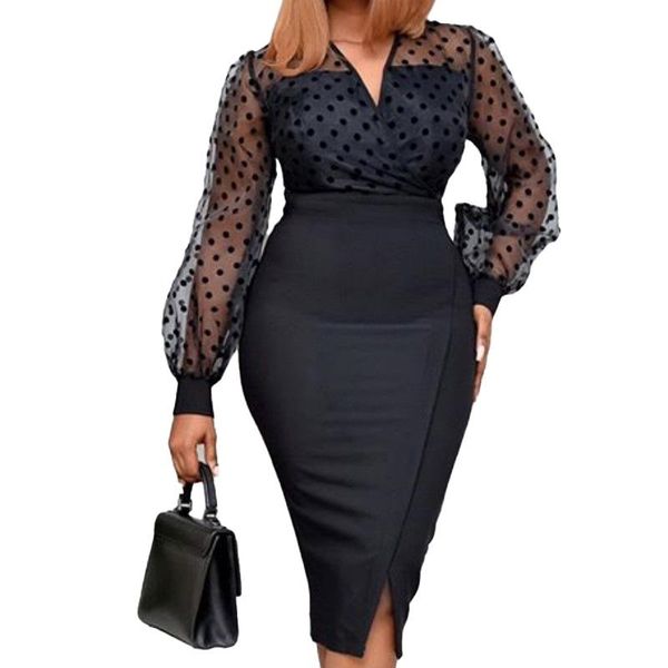 party dresses plus size point illusion back cocktail with stretch v neck long sleeves formal women dress little side slit, White;black
party dresses plus size point illusion back cocktail with stretch v neck long sleeves formal women dress little side slit, White;black