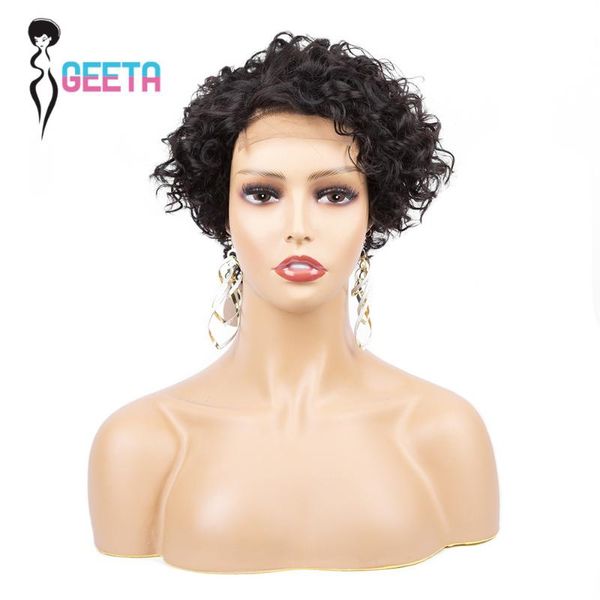 geeta pixe cut straight lace closure wig 4x4 brazilian short bob lace front human hair wigs 6" remy pxie cur human hair wig, Black;brown
geeta pixe cut straight lace closure wig 4x4 brazilian short bob lace front human hair wigs 6" remy pxie cur human hair wig, Black;brown