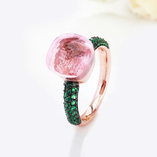 fashion jewelry rose gold with black plated green zircon ring gift 14 colors j190625, Silver
fashion jewelry rose gold with black plated green zircon ring gift 14 colors j190625, Silver