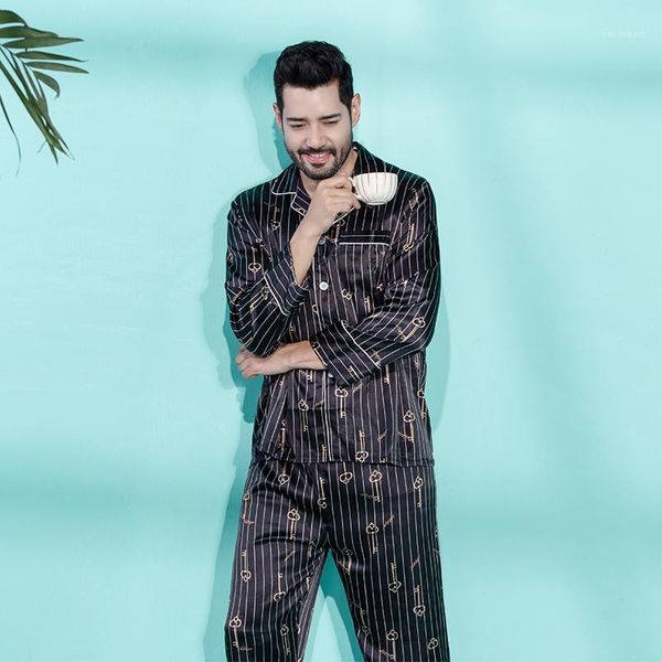 men's sleepwear long sleeve spring pajamas sets large silk satin couple matching lounge wear pijama hombre household clothes df50ps1, Black;brown
men's sleepwear long sleeve spring pajamas sets large silk satin couple matching lounge wear pijama hombre household clothes df50ps1, Black;brown