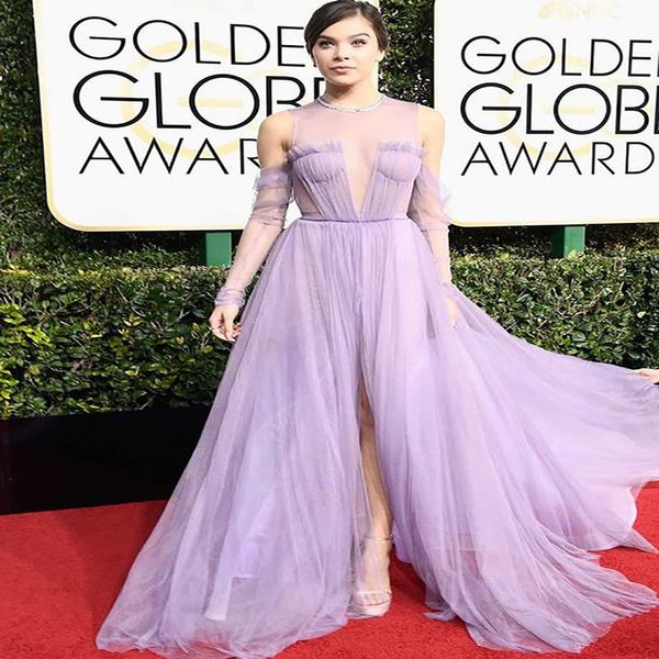 charming lilac a line evening dress with cape train slit floor length tulle prom dresses red carpet celebrity dress formal party special occ, Black;red
charming lilac a line evening dress with cape train slit floor length tulle prom dresses red carpet celebrity dress formal party special occ, Black;red