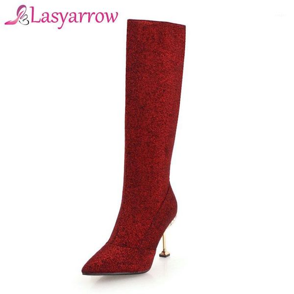 boots lasyarrow ladies knee high woman stiletto heels women winter botas heel gold silver sequined shoes1, Black
boots lasyarrow ladies knee high woman stiletto heels women winter botas heel gold silver sequined shoes1, Black