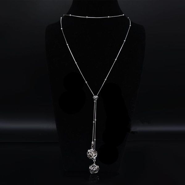 rose stainless steel long necklace chain women silver color custom necklace jewelry acero inoxidable joyeria mujer n20233s05
rose stainless steel long necklace chain women silver color custom necklace jewelry acero inoxidable joyeria mujer n20233s05