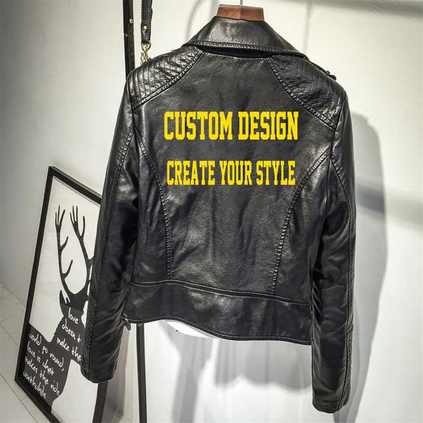 woman custom text black leather jacket personalize black moto leather jacket gift for her supporting dropshipping 201028, Black;brown
woman custom text black leather jacket personalize black moto leather jacket gift for her supporting dropshipping 201028, Black;brown