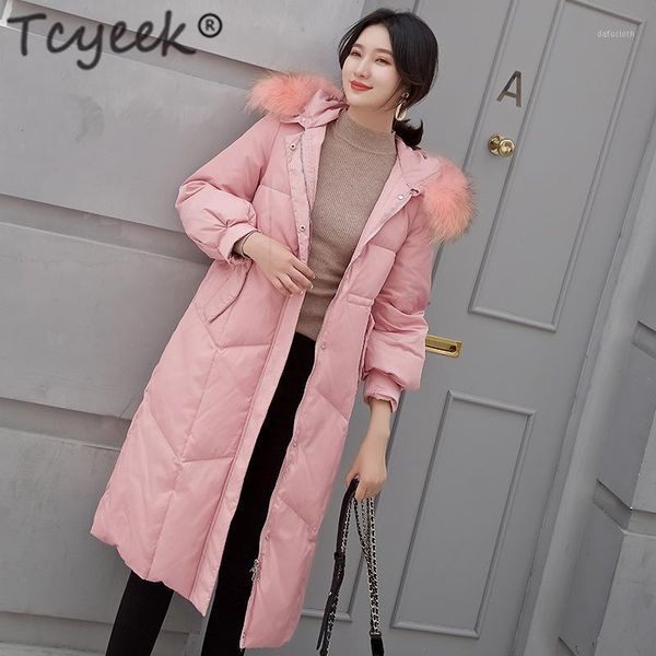 tcyeek 2020 winter jackets fashion women's down jacket with real raccoon fur hooded thick warm duck down coat female hiver w12811, Black
tcyeek 2020 winter jackets fashion women's down jacket with real raccoon fur hooded thick warm duck down coat female hiver w12811, Black
