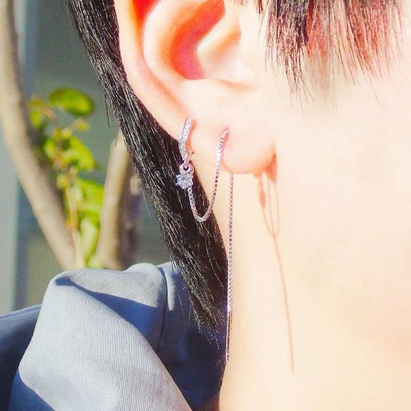 dangle & chandelier 925 sterling silver earring double ear hole wire bone buckle personality two female jewelry
dangle & chandelier 925 sterling silver earring double ear hole wire bone buckle personality two female jewelry