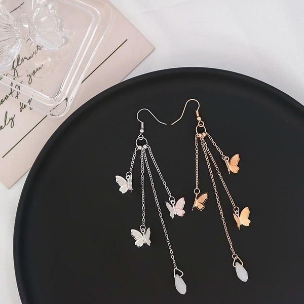 fashion kpop butterfly long tassel earrings for women girls trendy popular animal pendant stud ear jewelry party gifts, Silver
fashion kpop butterfly long tassel earrings for women girls trendy popular animal pendant stud ear jewelry party gifts, Silver