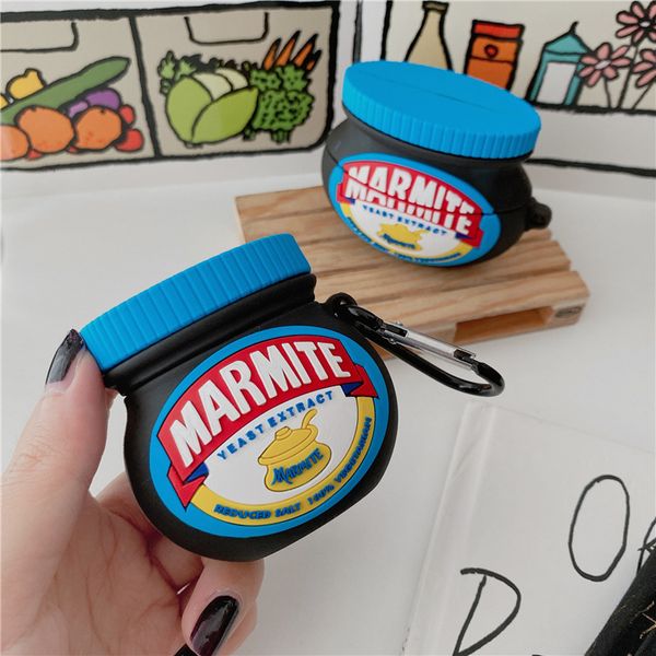 3d marmite sauce bottle for airpods pro case soft silicone wireless charging protective cover for airpod case with keychain
3d marmite sauce bottle for airpods pro case soft silicone wireless charging protective cover for airpod case with keychain