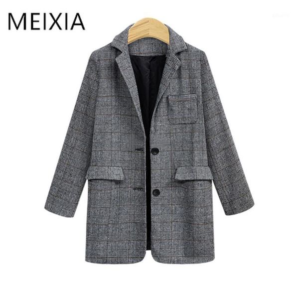 meixia 2020 autumn winter casual woman coat turn-down collar single breasted plaid pockets fashion loose office lady suit coat1, Tan;black
meixia 2020 autumn winter casual woman coat turn-down collar single breasted plaid pockets fashion loose office lady suit coat1, Tan;black