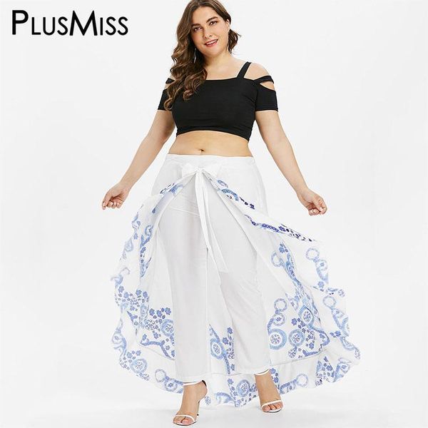 plusmiss plus size 5xl 4xl summer skirted pant women white print loose palazzo capri pants chiffon bohemian boho beach trousers1, Black;white
plusmiss plus size 5xl 4xl summer skirted pant women white print loose palazzo capri pants chiffon bohemian boho beach trousers1, Black;white