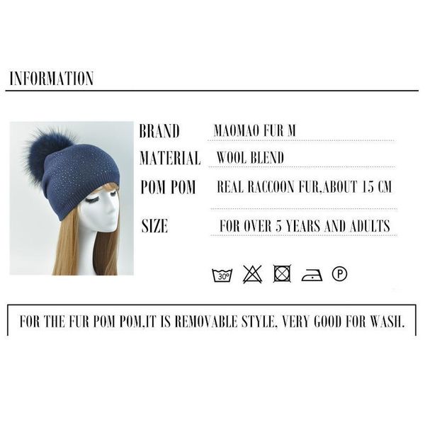 women autumn rhinestone hats natural raccoon fur beanies winter warm caps fashion real fur pom pom ha qylncv, White
women autumn rhinestone hats natural raccoon fur beanies winter warm caps fashion real fur pom pom ha qylncv, White