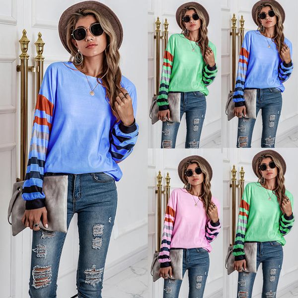 women's autumn winter round neck long sleeve stripes printed sweatshirt casual pullover loose jumpers, Black
women's autumn winter round neck long sleeve stripes printed sweatshirt casual pullover loose jumpers, Black