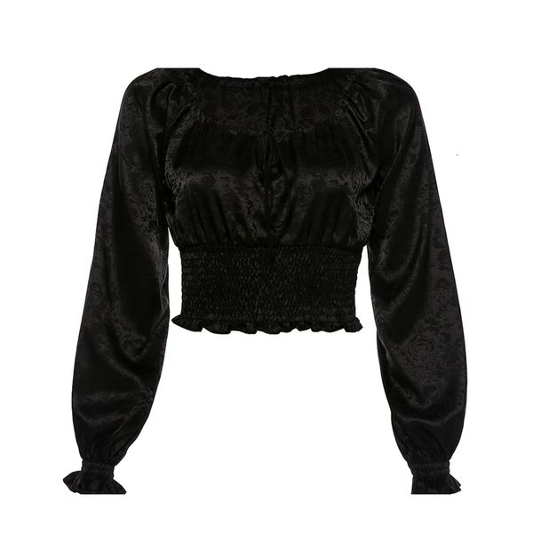 2021 new in black-style jacquard satin strapless waistcoat women's waist slash neck print short french blouses ptnv, White
2021 new in black-style jacquard satin strapless waistcoat women's waist slash neck print short french blouses ptnv, White