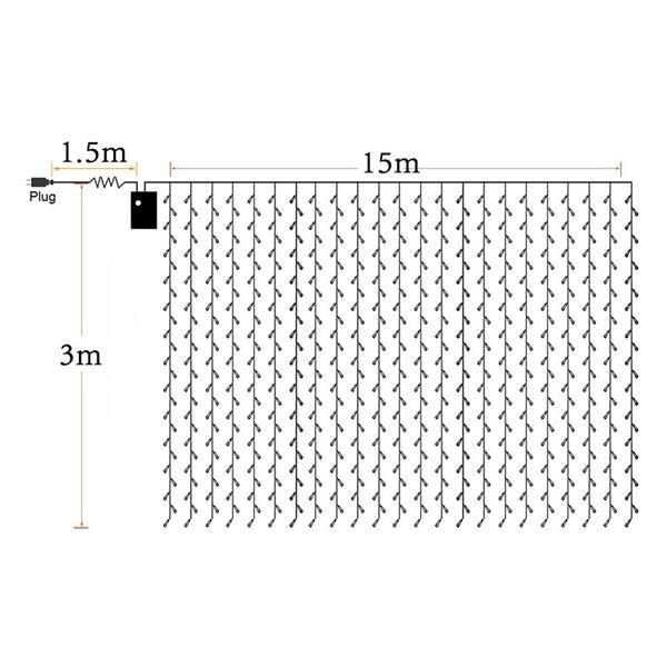 1500led 15m x 3m curtain string light warm white light romantic christmas wedding outdoor decoration us standard warm white
1500led 15m x 3m curtain string light warm white light romantic christmas wedding outdoor decoration us standard warm white
