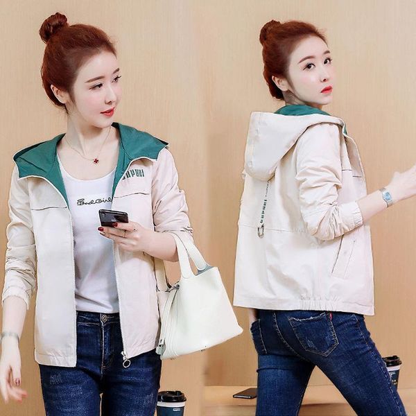 2020 new spring autumn women coat long sleeve windbreaker female causal zipper hooded women's jackets coats outwear plus size, Black;brown
2020 new spring autumn women coat long sleeve windbreaker female causal zipper hooded women's jackets coats outwear plus size, Black;brown