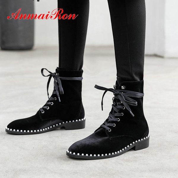 boots anmairon 2021 cool winter women velvet lace-up basic pointed toe ankle for square med heel shoes, Black
boots anmairon 2021 cool winter women velvet lace-up basic pointed toe ankle for square med heel shoes, Black