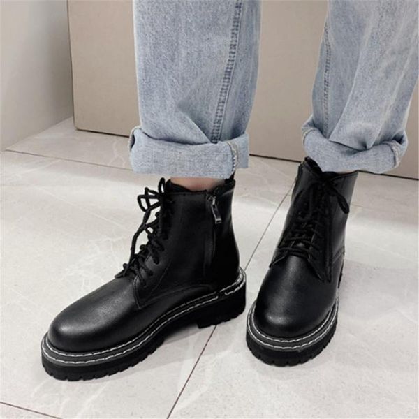 pxelena black boots women autumn winter shoes lace up round toe chunky heels combat gothic punk boots plus size
pxelena black boots women autumn winter shoes lace up round toe chunky heels combat gothic punk boots plus size