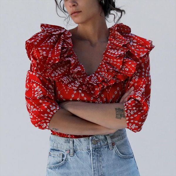 za 2020 women embroidered eyelet blouse ruffle v neck elastic trim retro openwork embroidery summer woman shirt, White
za 2020 women embroidered eyelet blouse ruffle v neck elastic trim retro openwork embroidery summer woman shirt, White