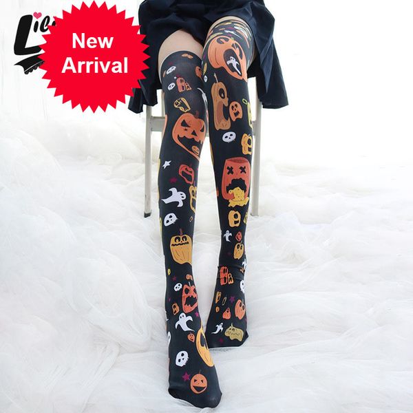 lolita japanese girls on the knee anime big pumpkin halloween cosplay pattern cartoon printed velvet socks, Black;white
lolita japanese girls on the knee anime big pumpkin halloween cosplay pattern cartoon printed velvet socks, Black;white