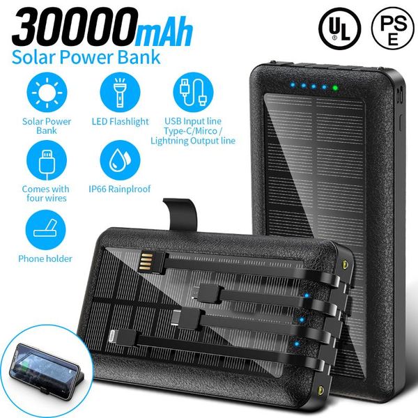 camping lights solar charging treasure 30000 mah bring their own 4-wire high-capacity mobile power with mobile phone stand
camping lights solar charging treasure 30000 mah bring their own 4-wire high-capacity mobile power with mobile phone stand