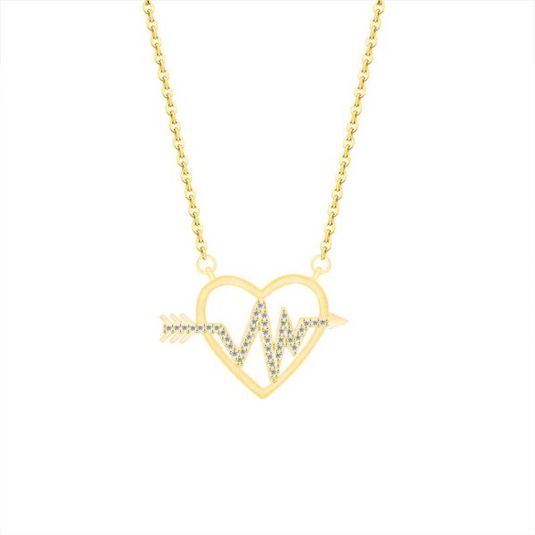 elegant cz heart heartbeat pendant necklaces for women girls gold color crystal ekg jewelry bridesmaid gift colar femme, Silver
elegant cz heart heartbeat pendant necklaces for women girls gold color crystal ekg jewelry bridesmaid gift colar femme, Silver