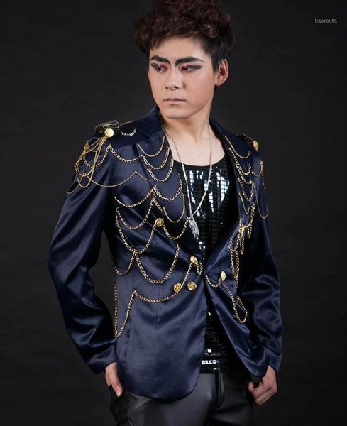 blue chain singer blazers stage rock blazer men suit fashion suits for men blazer jacket masculino customizable 2xl1, White;black
blue chain singer blazers stage rock blazer men suit fashion suits for men blazer jacket masculino customizable 2xl1, White;black
