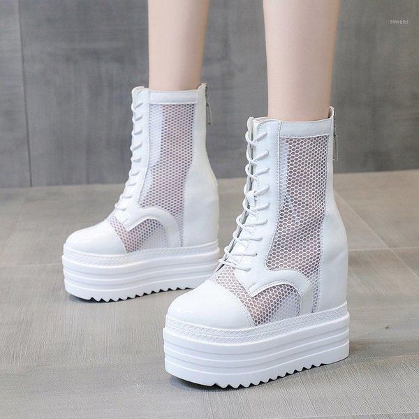 white hollow out mesh chunky boots women 2020 thick high heels platform mid calf boots woman lace up hidden heels shoes1, Black
white hollow out mesh chunky boots women 2020 thick high heels platform mid calf boots woman lace up hidden heels shoes1, Black